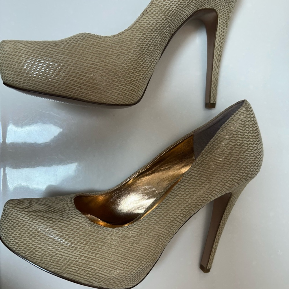 Bcbgeneration Parade Stiletto Platform Pumps. Tan… - image 5